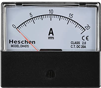 Heschen Rechteckiges Panel montierter Stromzähler Amperemeter Tester, DH-670, DC 0-20A, 670 Stil, Klasse 2.0