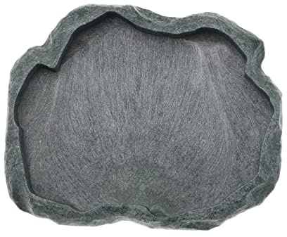 YINETTECH Bac à Eau Reptiles Tortue Mangeoire Lézard Eau Plat Résine Bol à Boire pour Tortue Lézard Grenouille Terrapin Gecko Araignée Scorpion, Taille M