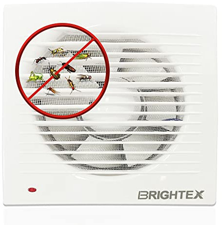 Brightex, EXTRACTOR FAN 125MM STANDARD BATHROOM SHOWER TOILET WALL FAN CEILING MOUNT KITCHEN ENERGY SAVING STANDARD WHITE