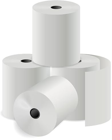 Straame – premium termiskt papper Till Rolls Smidigt papper - Kreditkortsmaskinsrullar Kassaregisterkvitto kompatibel med PDQ POS EFTPOS, Barclays, Verifone, Ingenico (paket med 20, 80 x 80 mm)