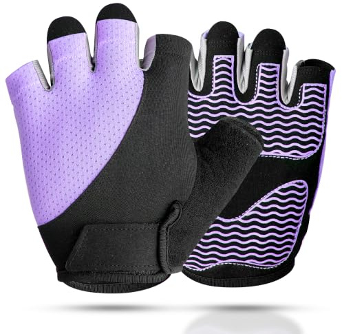 Sunnex Guanti da palestra, guanti da allenamento, guanti senza dita per sollevamento pesi, leggeri e traspiranti, guanti sportivi per allenamento, sollevamento pesi, ciclismo, arrampicata, canottaggio