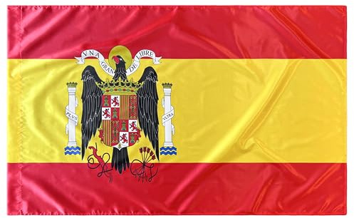 Durabol Bandera de España Escudo Aguila de San Juan Española Preconstitucional 150 x 90 cm Satén (1938-1945)