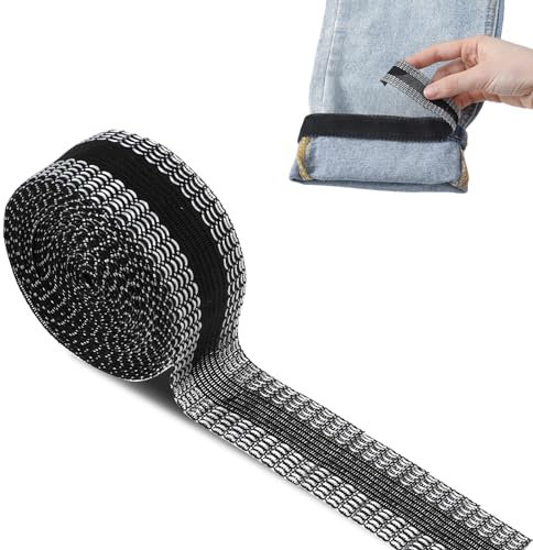 GEEHUA 5m Saumband zum Aufbügeln, Saumband Selbstklebend ohne Nähen ohne Bügeln waschbares Saumklebeband zum Verkürzen für Vorhänge Jeans Anzug Hosen Mund Saum Stoffband