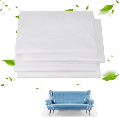 Abdeckfolie Maler,4x5 Meter Malerplane/Abdeckplane,4x Transparente Plane Baufolie,Transparent Staubschutzfolie,Malerfolie Abdeckfolie,Malerfolie Transparent für Malerarbeiten,Renovierung,Gartenmöbel