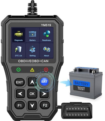 BingoHive Enhanced Universal OBD2 Scanner with Battery Tester - Car Engine Fault Code Reader CAN Diagnostic Scan Tool, Read and Clear Error Codes for 1996 or Newer OBD2 Protocol, Plug & Play