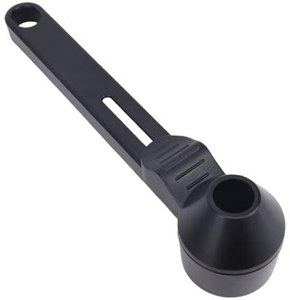 Denash Embudos de Cuchara de café, Cucharas Medidoras Reutilizables de Capacidad de Cucharada con Embudo para Cápsulas de café, Proteína en Polvo y té, 2 uds.