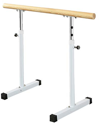 Sbarra da balletto, barra per balletto, altezza regolabile, barra mobile autoportante, tubi in acciaio verniciato a polvere con effetto legno, per allenamenti a casa, fitness, flessibilità Tr