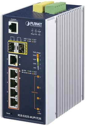 Planet IGS-5225-4UP1T2S switch di rete Gestito L2+ Gigabit Ethernet (10/100/1000) Nero Supporto Power over Ethernet (PoE)