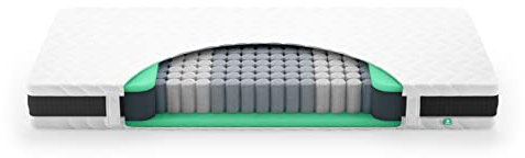 verapur Classik TFK Fresh Federkernmatratze I 180 x 200 cm I 21 cm hoch I Härtegrad H3 I 81-100Kg I Klimaband I 7-Zonen I Allergiker geeignet I ÖKO-Tex I Waschbarer Bezug I Made in Germany