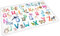 stabiles Vinyl Tischset mit Lerneffekt für Kinder - Tier ABC Aquarell - Platzdeckchen Platzset - BPA frei - abwaschbar reißfest farbecht - Geschenk Schuleintritt Schulanfang Einschulung