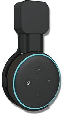 Sintron Smart Home Lautsprecher Wandhalterung für Dot 3. Generation & Google Mini, Halterung Ständer mit integriertem Kabelmanagement Keine Schrauben, für Küche, Bad Schlafzimmer, Wohnzimmer (Schwarz)