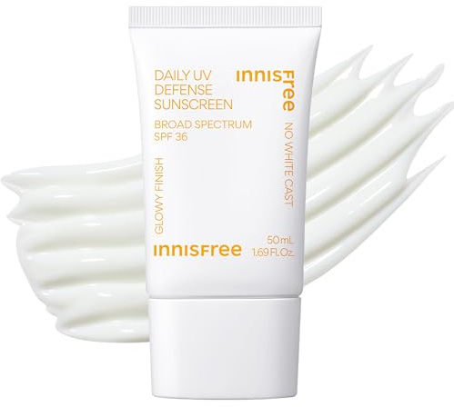 Innisfree Daily UV Defense SPF 36 – Korean Face Sunscreen, Invisible Finish, Broad Spectrum, No White Cast, Lightweight, Hydrating