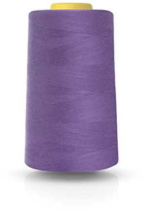Realm Filo di poliestere per macchina da cucire overlock, 4.674 m, colore bianco, nero, naturale, blu navy, rosso (viola)