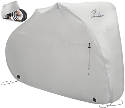 Team Obsidian Housse Velo Exterieur Protection - Bache Velo Exterieur 300D pour 1 à 3 Vélos - Housse de Vélo Impermeable pour le Voyage et le Transport - Bâche Extérieur Imperméable