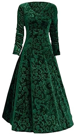 Samtkleid Damen Langarm Bodycon Kleid Knielang Wickelkleid Cocktail Party Kleider Hochzeitsgäste Festliches Kleid Frauen Herbst Winter Lang Kleider A-Line Swing Kleider Elegante Retro Abendkleider