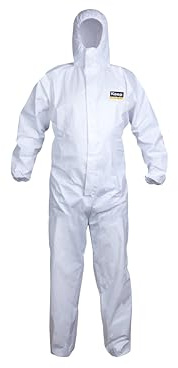 Keep Type 5/6, 63 gr, Disposable Waterproof Overalls for Men, Women | Chemical Protection Coveralls Hazmat Suit | Industrial Safety Overalls Mens Workwear (6, L)