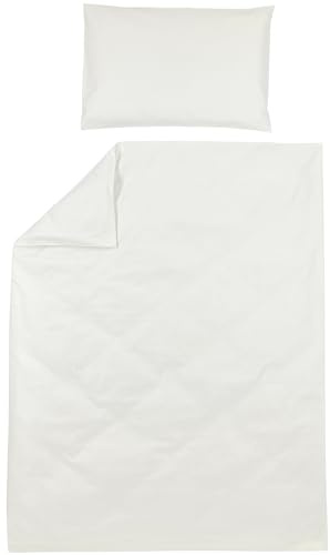 Meyco Babysängkläder, juniorsäng – uni offwhite – 120 x 150 cm – enkelförpackning