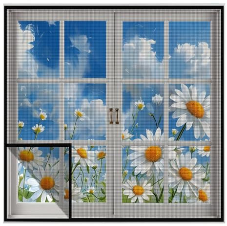 Mosquito net for Window 80x180(WxH) Black Keep Fresh Air in and Anti Mosquito for Pet & Kid Friendly