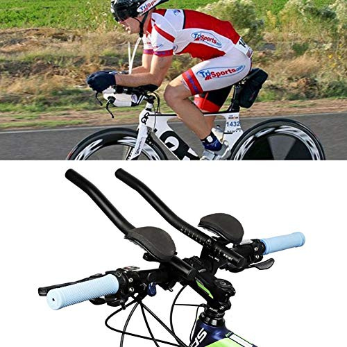 NANANA TT Handlebar Aero Bar Triathlon Time Trial Tri Cycling, Bicycle Rest Handlebar Time Trial Bike Handlebar for Road Bike Or Mountain Bike Clamps Relaxlation Updated Version(Black)