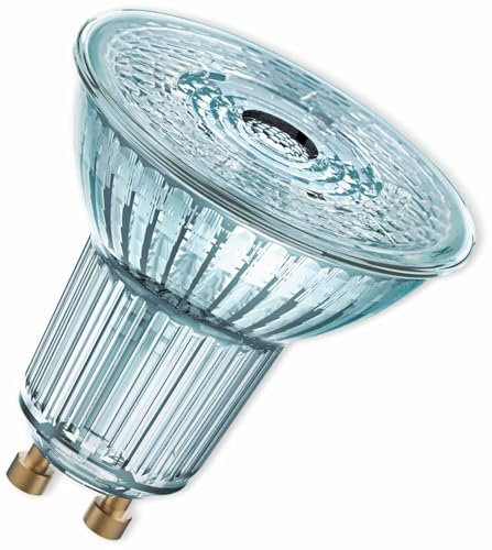 OSRAM PAR16 LED Reflektorlampe mit GU10 Sockel, Warmweiss (2700K), Glas Spot, 4.3W, Ersatz für 50W-Reflektorlampe, LED STAR PAR16, Warmweiß
