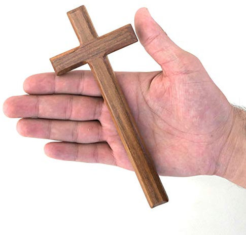 St John the Baptist Orthodox Brotherhood Simple and Solid Wooden Hand Cross – Large Size (Large)