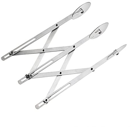 Kavolet 3/5/7-Rad Pizzaschneider, Edelstahl Verstellbar Pizzaschneider, Mehrrunder Teigschneider Roller, 430 Edelstahl Multifunktions Mehrrund-Pizzaschneider, Gebäck-Kuchen-Backschneider