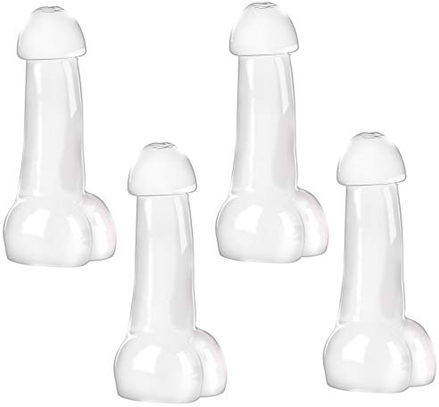 MISNODE Lot de 4 verres à vin transparents et créatifs, verres à jus de bière, verres à martini, verres à cocktail amusants pour bars, piscine, fête d'anniversaire