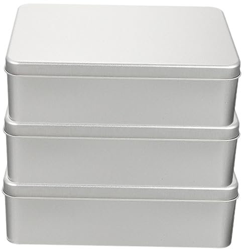 EXCEART Kerzendosen 3 Stück Schachteln Aus Weißblech Für Kekse Große Menge Gefrostete Kekse Keksdosen Mit Deckel Metalldose Leere Schachtel Geschenkdose Bonbondosen Mit Deckel