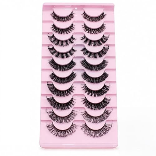 ZALHIN Set De Extensión De Pestañas - Set De con Pestañas Postizas 3D, Pestañas Naturales y Rizador De Pestañas Maquillaje Profesional y Diario