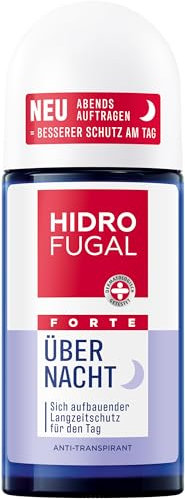 Hidrofugal FORTE Über Nacht Roll-on, Anti-Transpirant Deo Roll-on für die Abendanwendung, Deoroller ohne Ethylalkohol für einen stärkeren Schutz am Tag (50 ml)