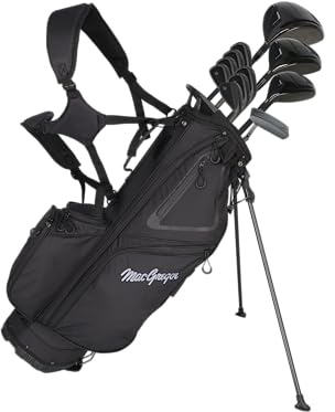 MacGregor MacBLK Golf Clubs Package Set, Mens Right Hand (Graphite/Steel, Regular (5'7 to 6'), Stiff, Right)