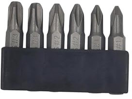 6Pcs 35mm JIS Screwdriver Bit Set with Magnetic Tip, 1/4 Hex Shank, S2 Alloy Steel & 6-Slot Storage Strip – Perfect for Japanese Motorcycles, Cars, Bicycles, and Equipment (#1x2+#2x2+#3x2)