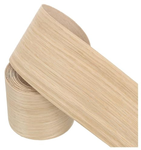 PATIKIL 76mm White Oak Edge Banding,3 Meters Wood Veneer Tape Pre-glued Flexible Plywood Edge Banding with Hot Melt Adhesive for Furniture Restoration(10 ft)