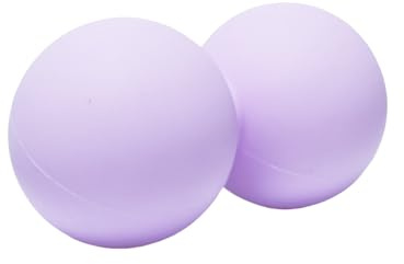 Peanut Massage Ball, Silicone Double Lacrosse Balls for Myofascial Release, Muscle Soreness Relief and Yoga, Peanut Ball for Massaging Back, Neck, Waist (Purple)