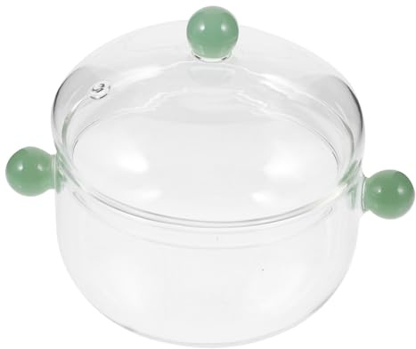 ULTECHNOVO Pentola Vetro Borosilicato con Manici Ergonomici Resistente Calore e Freddo Capacità per Zuppe Noodles e Stufati Adatta Gas Elettrici e Induzione per Uso