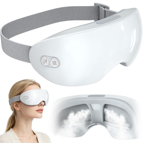 Masajeador de Ojos con Calor, Antifaz para Dormir, Masajeador Facial Electrico para Relajar los Ojos, Masajeador, Reducción de la Tensión y Mejora del Sueño, Antifaz, Ocular para Hombre Mujer