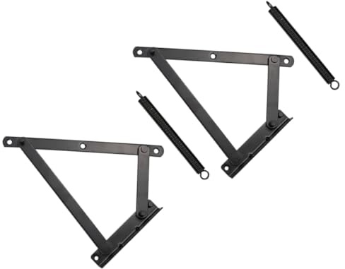 NUOBESTY Spring Loaded Lift-up Sofa Bed Hinge, Triangle Folding Storage Box Hinge for Sofa Bed Cabinet, 1 Pair Folding Furniture Hardware for Home Use