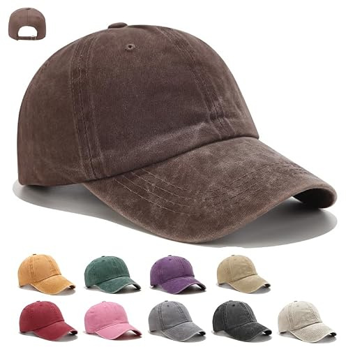 XingRuize Retro Gorra Beisbol, Gorra Unisex de Tamaño Ajustable, Gorras Beisbol 100% Algodón, Visera para Mujer, Gorras de Hombre Verano Transpirable para Hombres y Mujeres