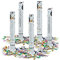 Relaxdays 5 x Party Popper 40 cm im Konfettikanonen Set, Konfetti Bombe für Hochzeit und Geburtstag, Konfetti Shooter 6-8 m Effekthöhe, bunt metallic