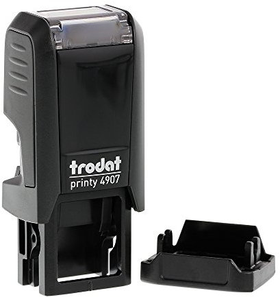 Stempel Trodat Printy 4907 custom (13x6 mm - 1 Zeile) mit individueller Textplatte Gehäusefarbe Schwarz