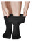 vitsocks Women's Extra Wide Top Loose Fitting Diabetic Socks (3 PAIRS) Swollen Feet Ankles Legs, Ladies Size, black, 6-8