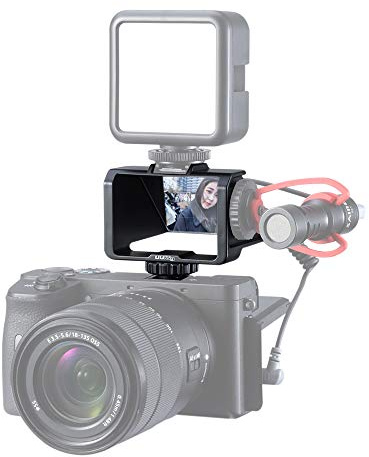 UURig Vlog Selfie Flip Screen mit kaltem Schuh für spiegellose Kamera für Video Youtuber