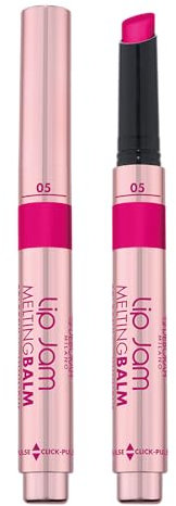 Deborah Milano - Lip Jam Melting Balm, Balsamo Labbra Colorato Idratante ed Emolliente, Colore Brillante fino a 12 Ore, Finish Luminoso, Texture Leggera, Elegante Confezione a Penna, 05 Dragon Fruit