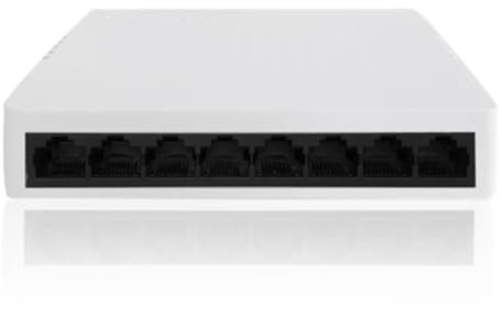 Sirxlevcy Conmutador Ethernet de Red No Administrado de 100 M, Concentrador de ConmutacióN LAN RJ45 RáPido, Conmutador de Escritorio Inteligente Ethernet, Enchufe Europeo de 8 Puertos