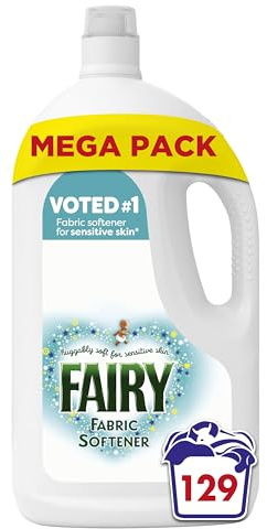 Fairy Fabric Softener, Voted No1 for Sensitive Skin, Hypoallergenic, 129 Washes, 3.999l