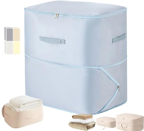 Sac De Compression, Housse Rangement Couette, Rangement Gain De Place, Aucune Pompe Ni Aspirateur Nécessaire, Protège De L’Humidité, Des Odeurs Et De La Poussière (B,L)