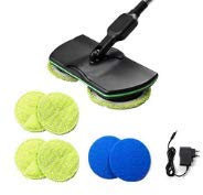 Mop wireless elettronico, pulitore per pavimenti centrifugo 3 in 1 per tutte le superfici - Mop-lucidatrice e lavapavimenti ricaricabile per uso interno con 4 pad in microfibra e 2 pad di lucidatura