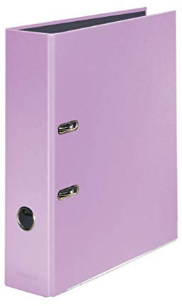 Original Falken PastellColor-Ordner. Made in Germany. 8 cm breit DIN A4 Pastell-Farbe Flieder-Lila Ringordner Aktenordner Briefordner Büroordner Plastikordner Schlitzordner Motivordner
