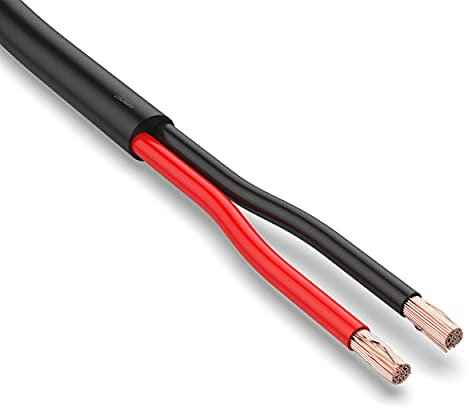 AUPROTEC KFZ Kabel 2x1,5 mm² 10m rund FLRYY I Rundkabel Fahrzeugkabel/Fahrzeugleitung Farbcodiert schwarz/rot 2 poliges Kabel für Anhänger geeignet