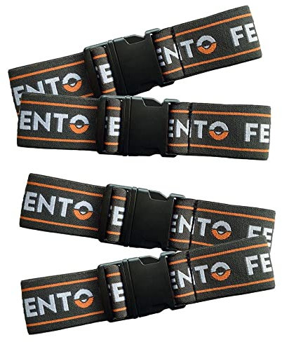 FENTO MAX CLIP-ELASTIKBÄNDER Austauschbare und verstellbare Clip-Elastikbänder für Knieschützer, Qualität und Komfort, Zusätzlicher Schutz für Ihre Knie, 4 Clip-Elastikbänder pro Set